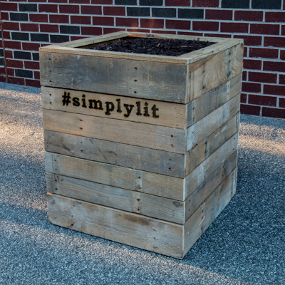Pallet Planter for LED Trees