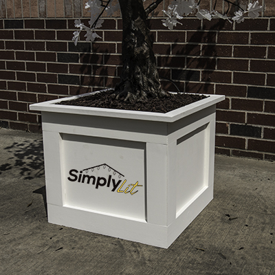 White Planter for LED Trees
