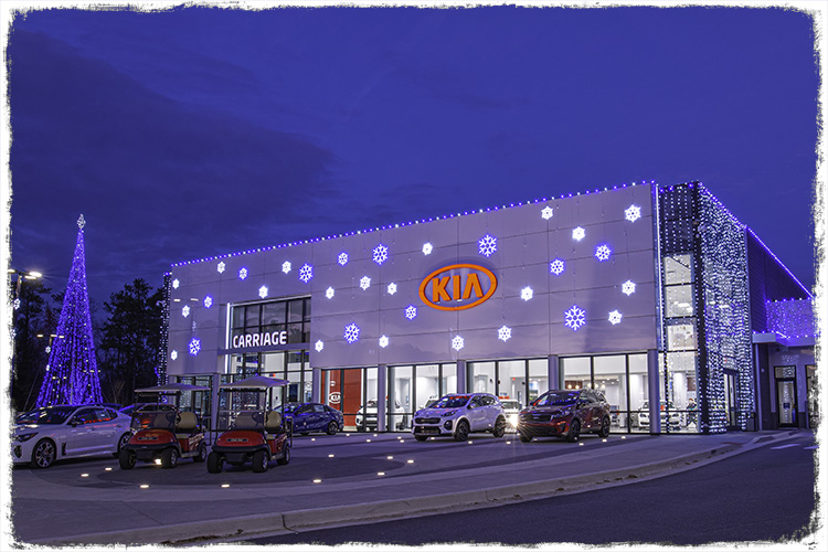 Snowflakes on Commercial Building