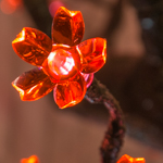 9' LED Cherry Tree, Red